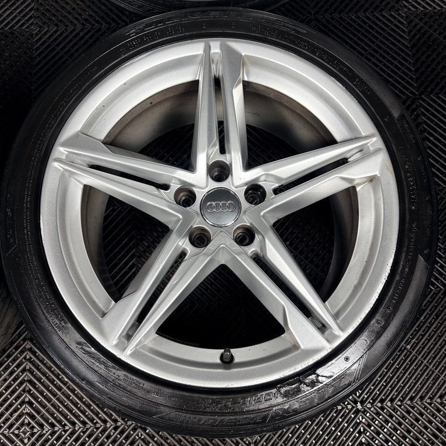 18" Audi A5 S Line Silver Star Spoke Wheels Alloys Tyres 8W0601025DE Genuine