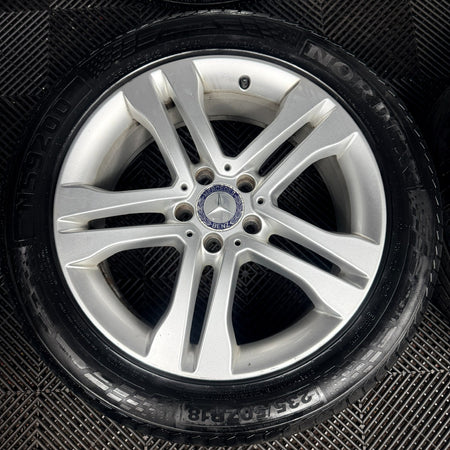 18'' Mercedes GLA Silver 5 Double Spoke Wheels Tyres Alloys A1564011300 Genuine