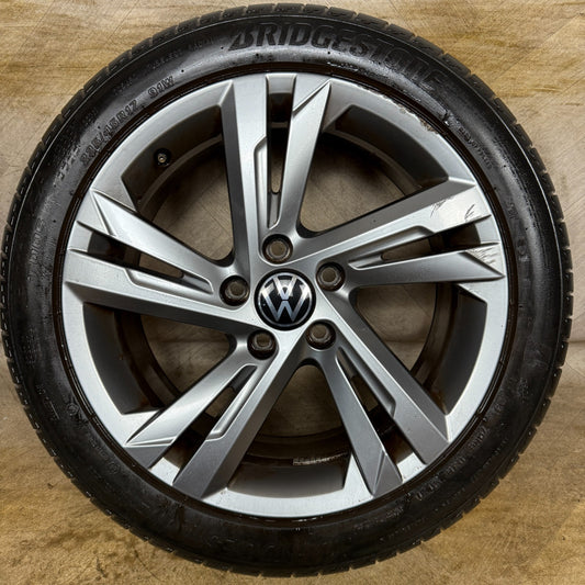1X 17'' GENUINE VW GOLF R LINE VALENCIA GTD GTI MK8 ALLOY WHEEL TYRE 5H0601025AF
