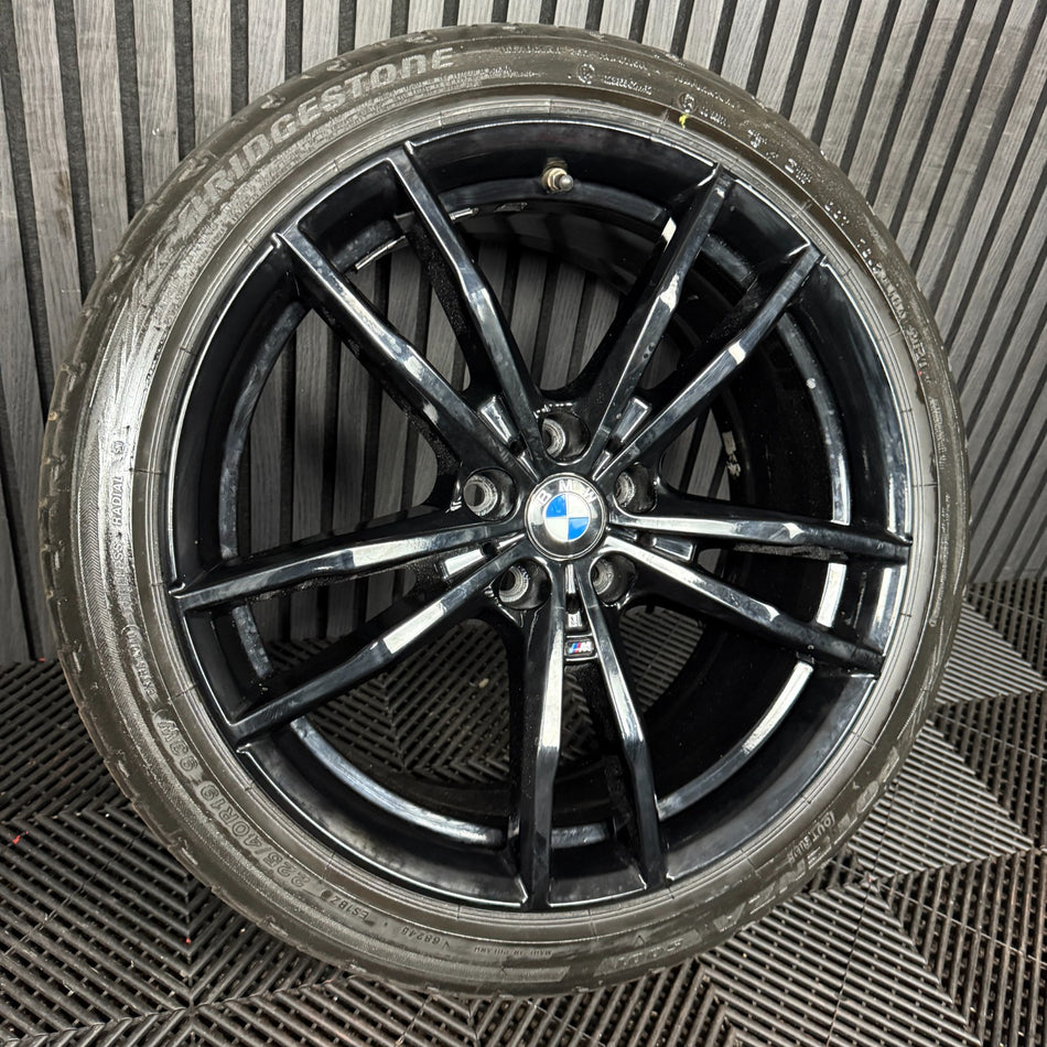1X 19'' GENUINE BMW 3 SERIES 791 M SPORT 4 G20 BLACK ALLOY WHEEL 8090094 FRONT