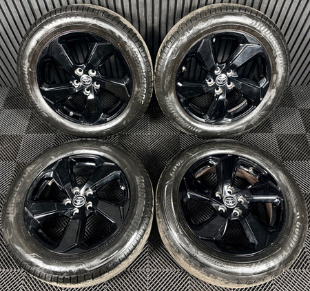 18'' Toyota Rav 4 Black 5 Spoke 002119/2018 Alloy Wheels Tyres Mk5 Genuine