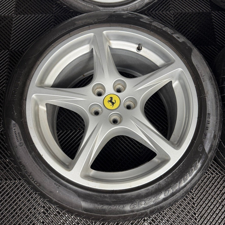 19" 18'' GENUINE FERRARI 612 SCAGLIETTI ALLOY WHEELS TYRES 194187 194186