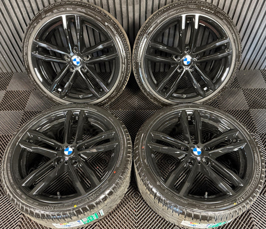 19" GENUINE BMW 3 SERIES 704 BLACK M SPORT F30 F31 F32 E90 E92 ALLOY WHEEL TYRES