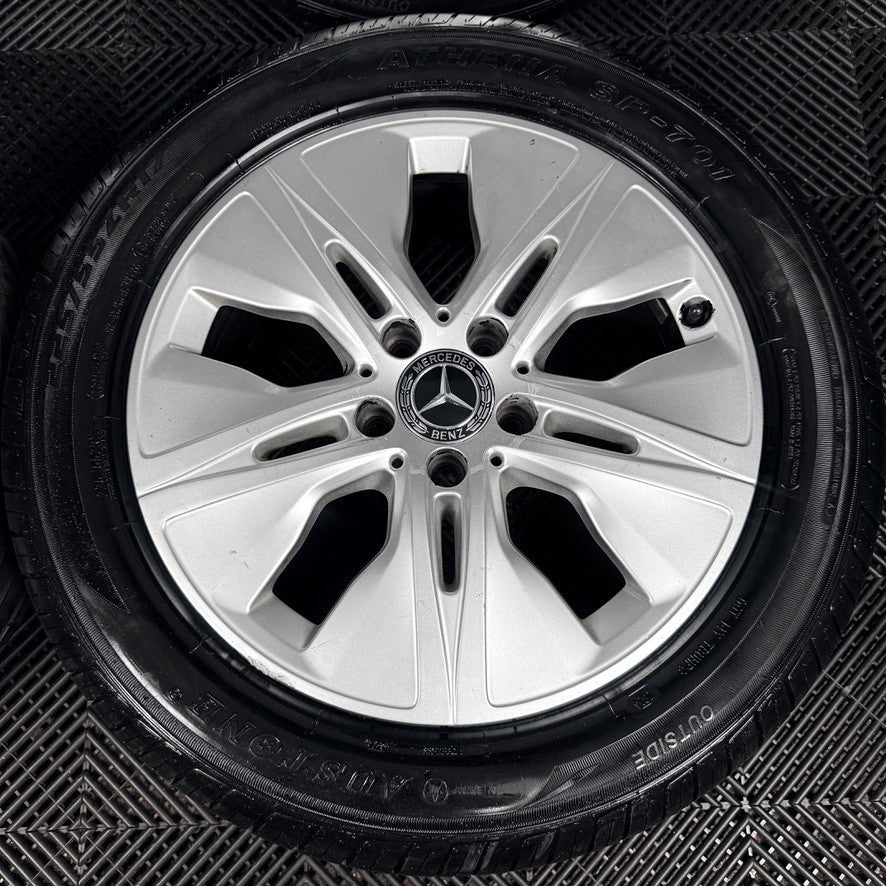 17'' Mercedes C Class W205 Silver Alloy Wheels Tyres Alloys A2054019000 Genuine