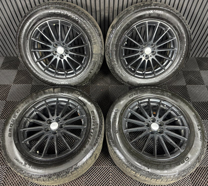 18'' GENUINE RANGE ROVER VELAR MULTISPOKE MATT BLACK LAND ALLOY WHEELS TYRES