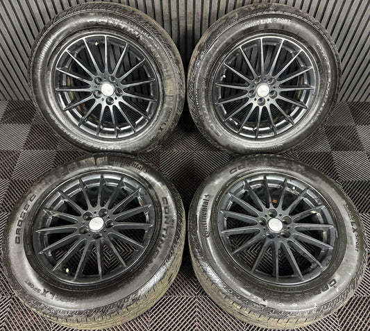 18'' GENUINE RANGE ROVER VELAR MULTISPOKE MATT BLACK LAND ALLOY WHEELS TYRES