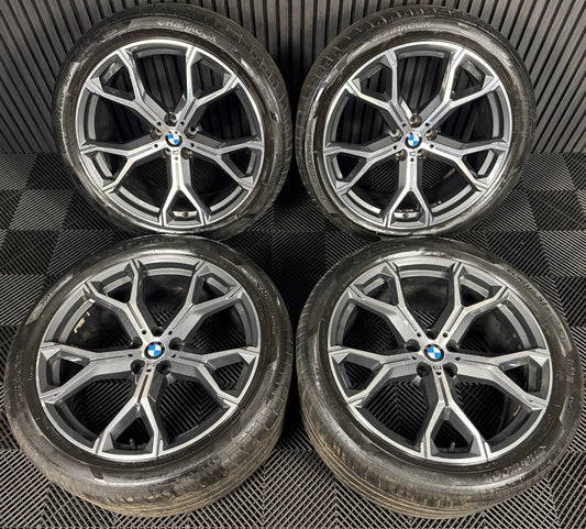 21'' GENUINE BMW X5 X6 G05 G06 741M M SPORT ALLOYS WHEELS ALLOYS TYRES