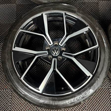 20" GENUINE VW TIGUAN R LINE LEEDS BLACK DC ALLOY WHEELS TYRES ALLOYS 571601025F