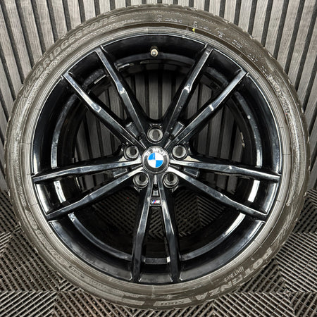 1X 19'' GENUINE BMW 3 SERIES 791 M SPORT 4 G20 BLACK ALLOY WHEEL 8090094 FRONT