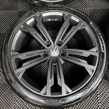 18" VW Golf Seville Grey GTD GT Mk7 Alloy Wheel Tyres 5G0601025CM Genuine