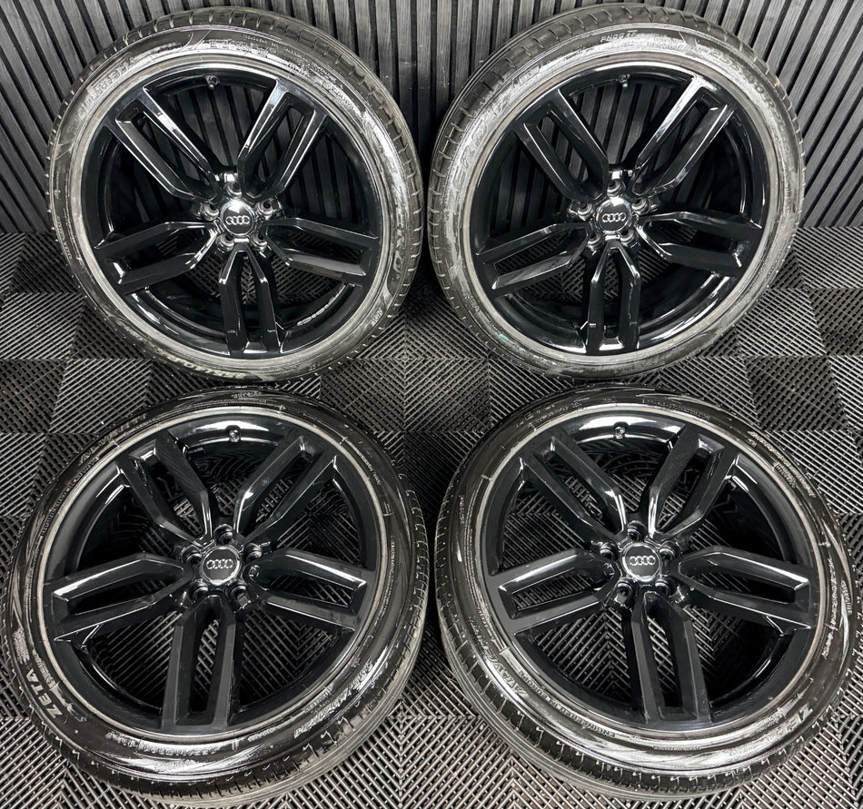 21'' Audi SQ5 Q5 S Line Black Alloy Wheels Tyres 8R0601025CP Genuine