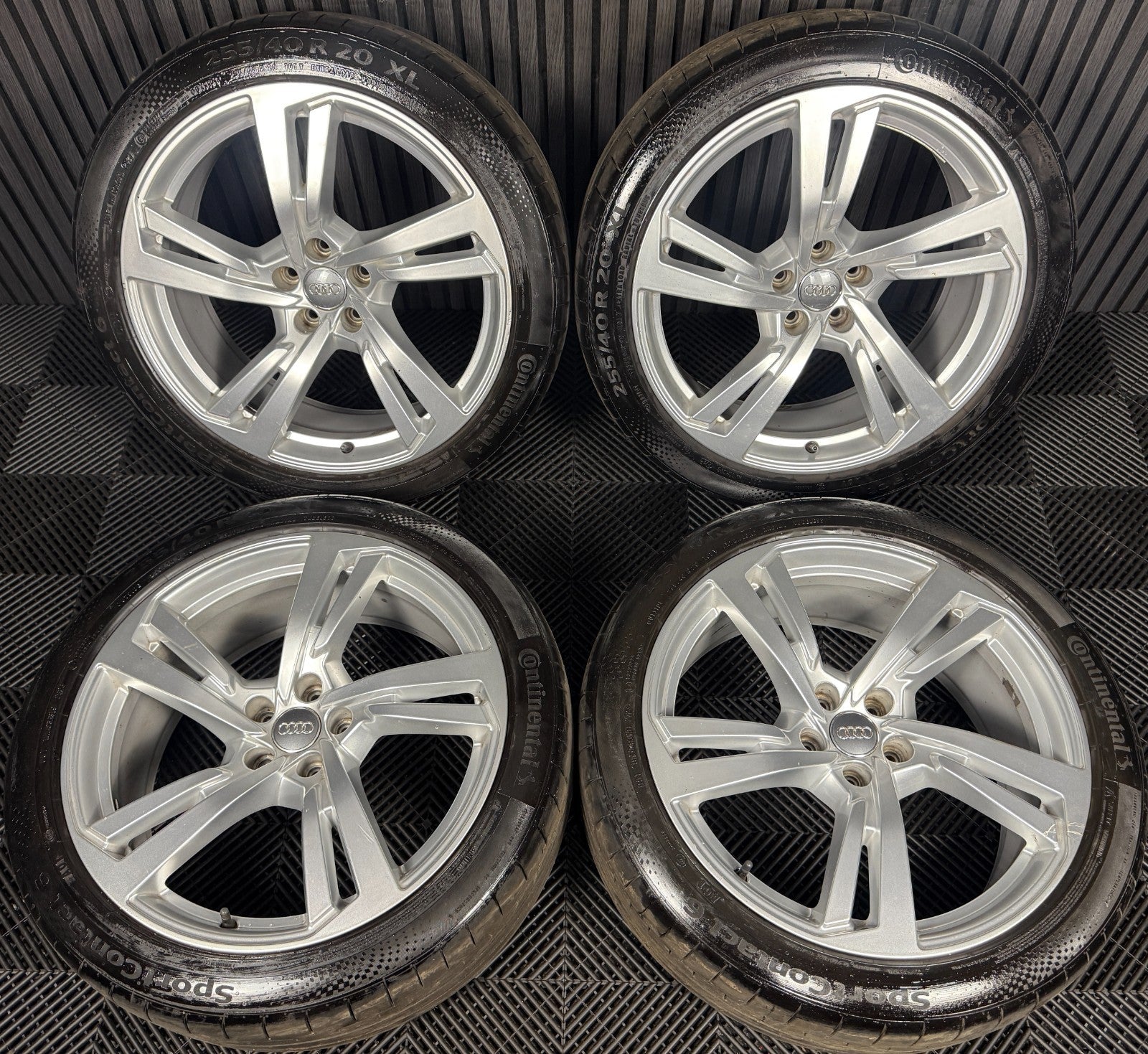 20'' GENUINE AUDI A7 S LINE 5 DOUBLE SPOKE A8 ALLOY WHEELS TYRES 4K8601025G