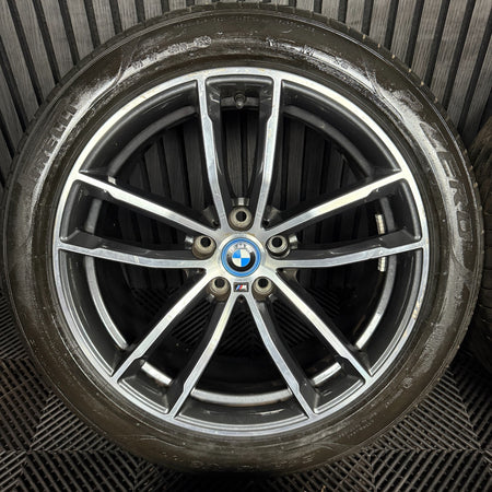 18" GENUINE BMW 5 SERIES 4 662 GREY DC M SPORT G30 G31 ALLOY WHEEL TYRES 7855081