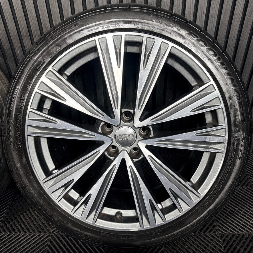 20'' Audi A6 C8 S Line 5 Double Spoke Alloy Wheels Tyres 4K0601025J Genuine