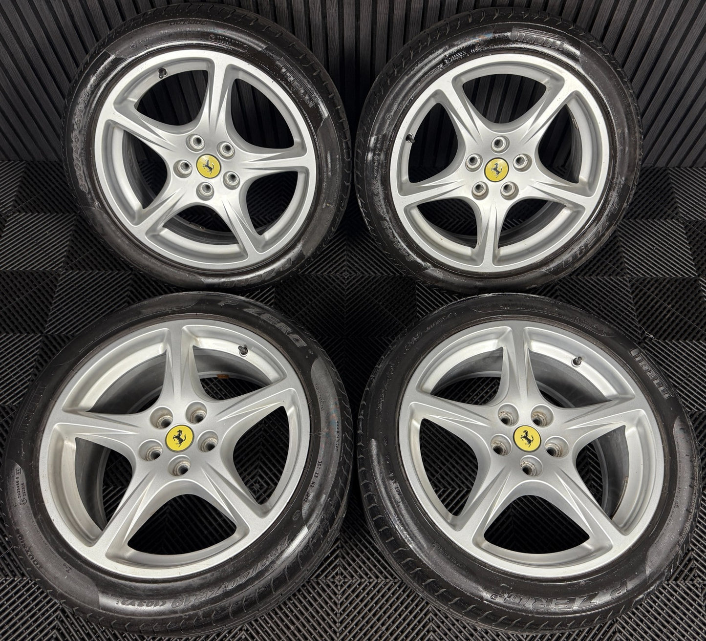 19" 18'' GENUINE FERRARI 612 SCAGLIETTI ALLOY WHEELS TYRES 194187 194186
