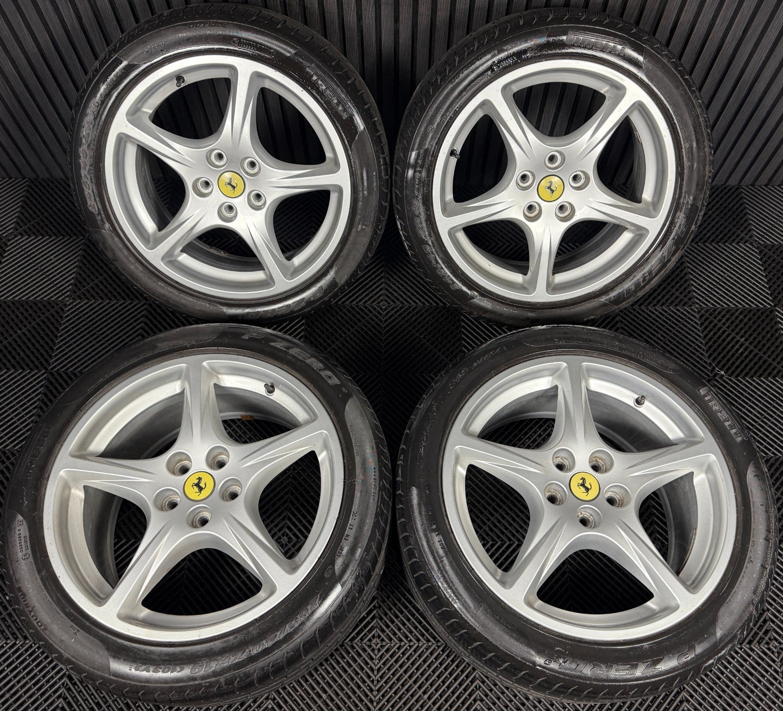 19" 18'' GENUINE FERRARI 612 SCAGLIETTI ALLOY WHEELS TYRES 194187 194186