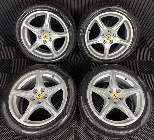 19" 18'' GENUINE FERRARI 612 SCAGLIETTI ALLOY WHEELS TYRES 194187 194186
