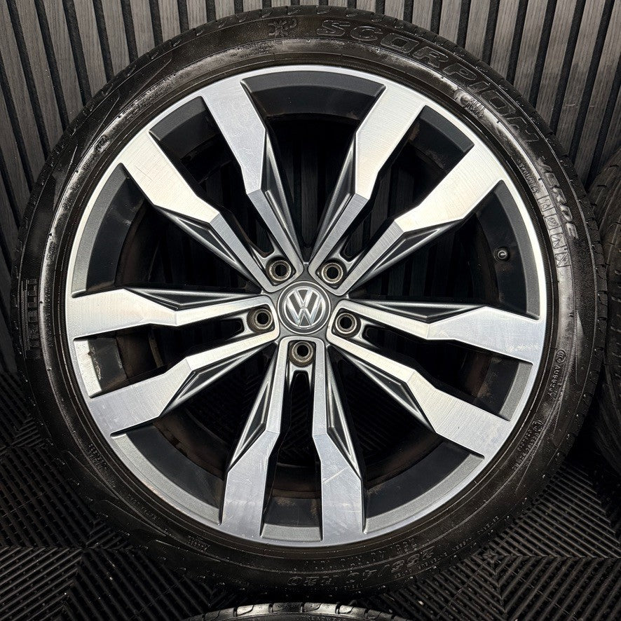 20'' VW Tiguan R Line Suzuka Grey Dc Alloy Wheels Tyre Alloys 5NA601025G Genuine