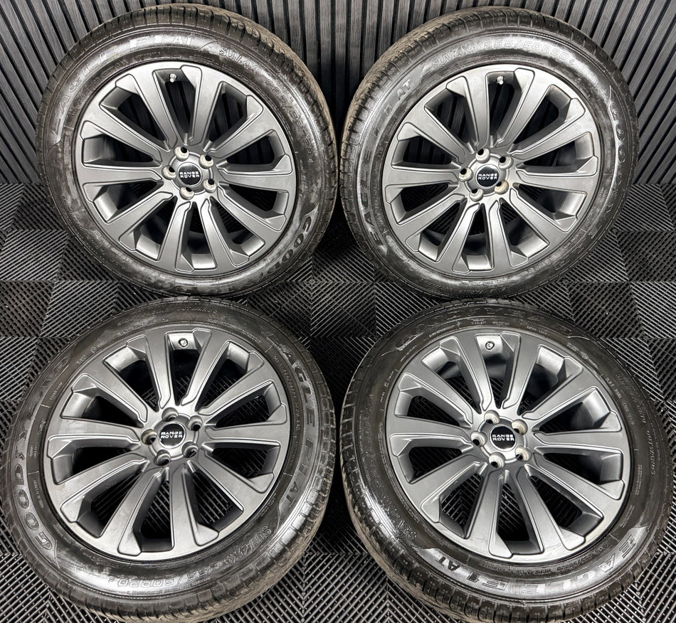 20'' Range Rover Velar Multispoke Satin Grey 1032 Land Alloy Wheel Tyres Genuine