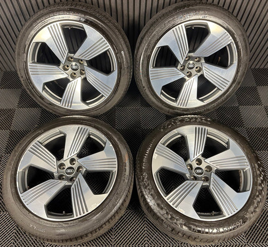21'' GENUINE AUDI ETRON E-TRON DC ALLOY WHEELS TYRES ALLOYS Q7 4KE601025F