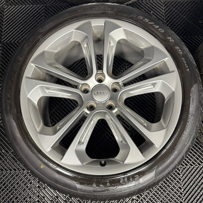 19'' GENUINE AUDI Q3 S LINE 5 DOUBLE SPOKE ALLOY WHEELS TYRES ALLOYS 8U0601025AD