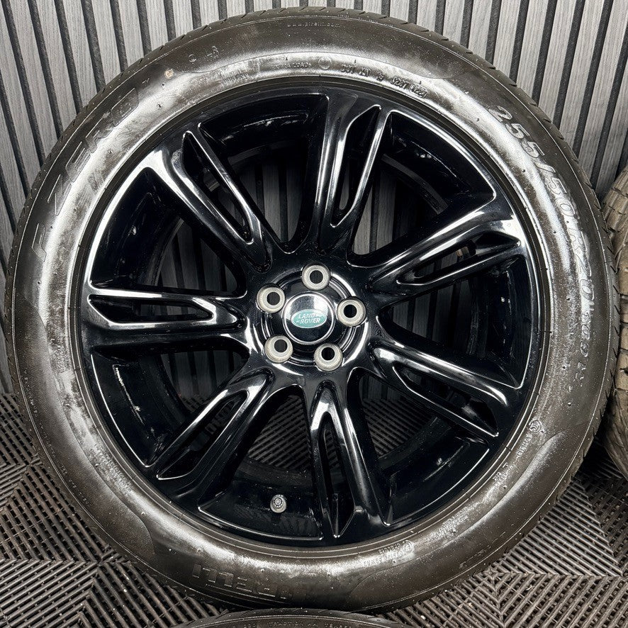 20'' Range Rover Velar 7014 Black Land Alloy Wheels Tyres J8A2-1007-FA Genuine