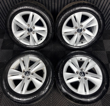 16’’ VW Golf Mk8 Norfolk Mk7 Mk6 Alloy Wheels Tyres 5H0601025 Genuine
