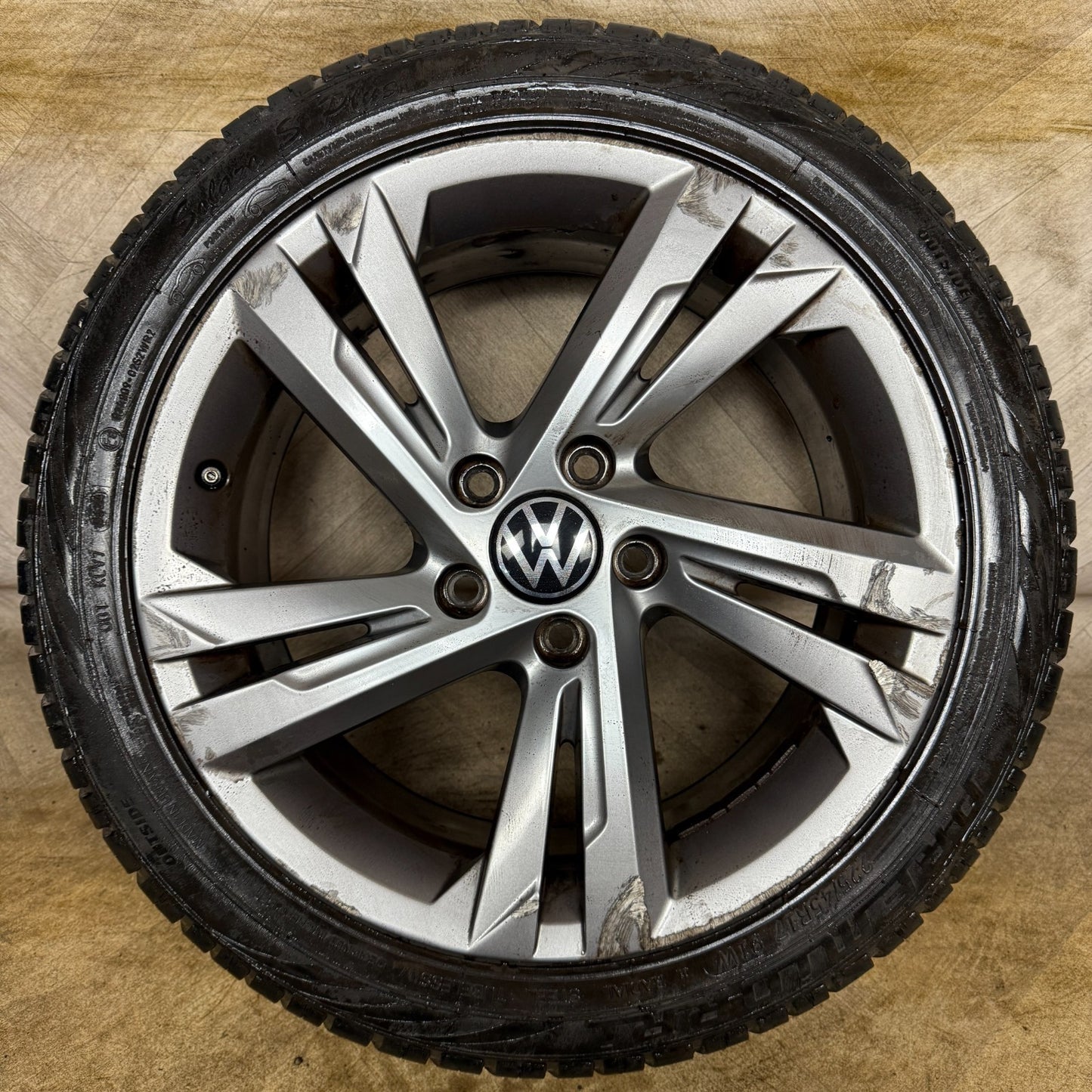 1X 17'' GENUINE VW GOLF R LINE VALENCIA GTD GTI MK8 ALLOY WHEEL TYRE 5H0601025AF