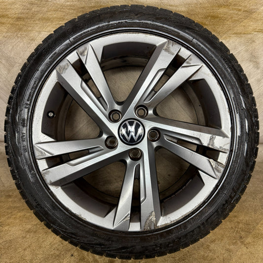 1X 17'' GENUINE VW GOLF R LINE VALENCIA GTD GTI MK8 ALLOY WHEEL TYRE 5H0601025AF