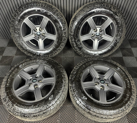 18'' GENUINE LAND ROVER DEFENDER 5 SPOKE 5094 GREY ALLOY WHEELS TYRES ALLOYS