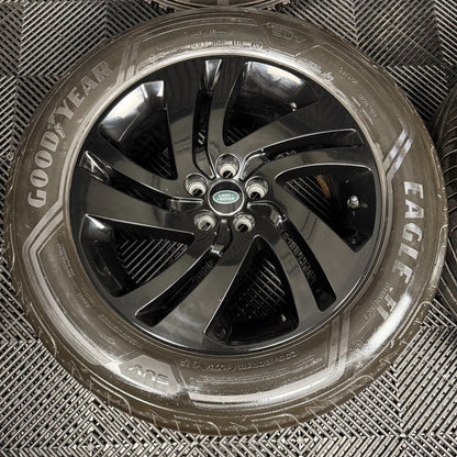 18'' GENUINE RANGE ROVER EVOQUE BLACK DISCOVERY SPORT LAND ALLOY WHEELS TYRES