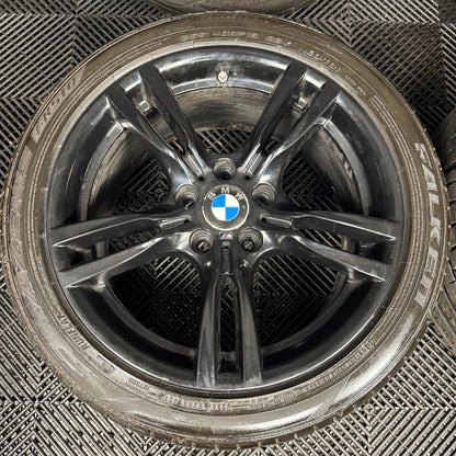 18" GENUINE BMW 3 SERIES 400 M SPORT BLACK F30 F31 F32 E90 ALLOY WHEELS TYRES