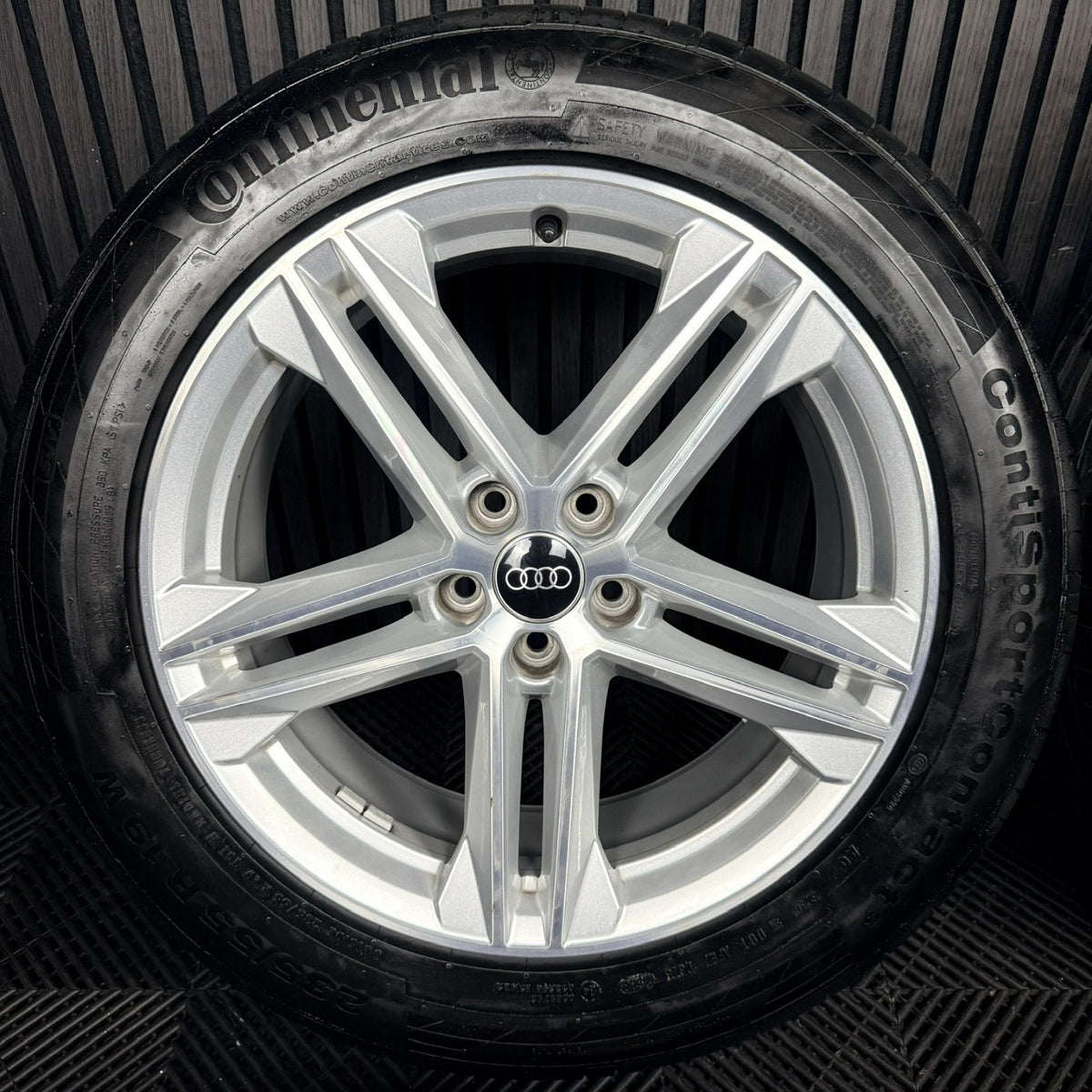 19'' Audi Q5 5 Double Spoke S Line Alloy Wheels Tyres 5X112 80A601025G Genuine
