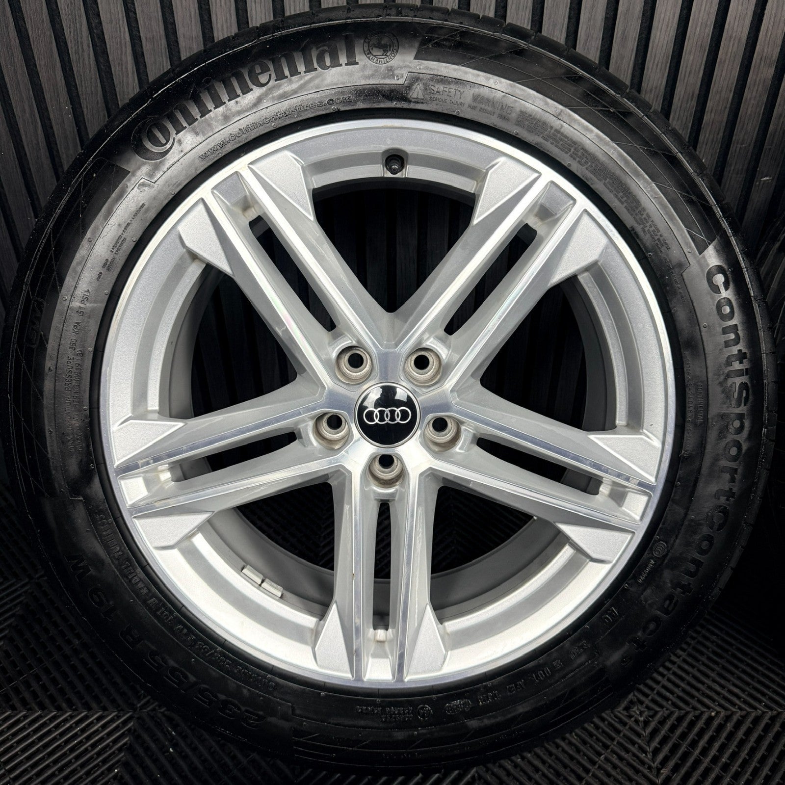 19'' Audi Q5 5 Double Spoke S Line Alloy Wheels Tyres 5X112 80A601025G Genuine