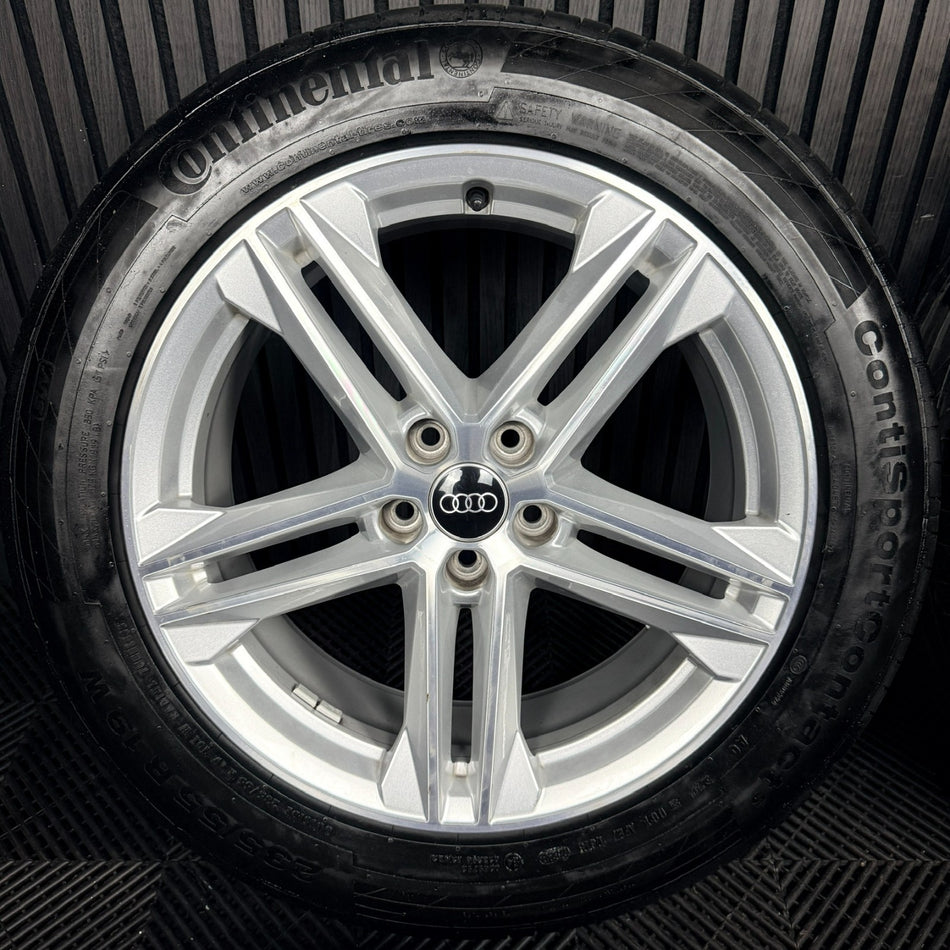 19'' Audi Q5 5 Double Spoke S Line Alloy Wheels Tyres 5X112 80A601025G Genuine