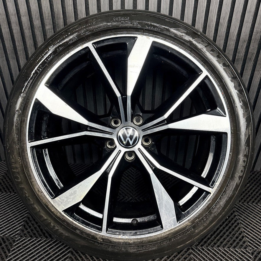 1X 20'' VW Tiguan Misano R Line 5NA601025AH Black DC Alloy Tyre Wheel Genuine