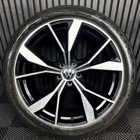 1X 20'' VW Tiguan Misano R Line 5NA601025AH Black DC Alloy Tyre Wheel Genuine