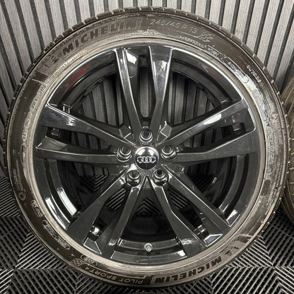 19" GENUINE AUDI A6 C8 S LINE BLACK 5 DOUBLE SPOKE ALLOY WHEELS TYRES 4K0601025H