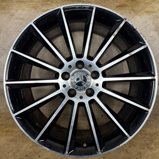 1X 20" GENUINE AMG MERCEDES E CLASS BLACK DC ALLOY WHEEL W213 FRONT A2134012200