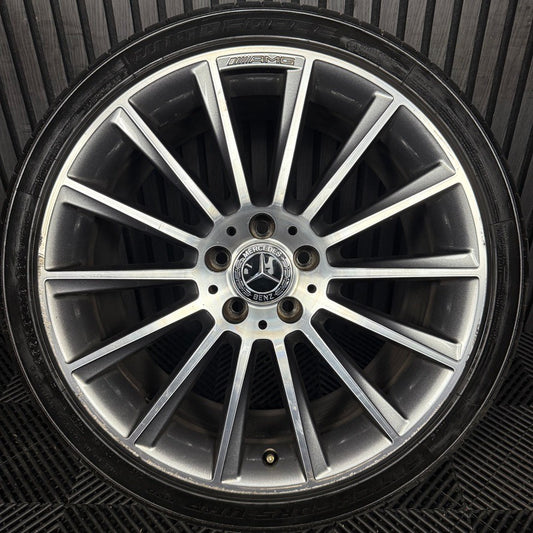 1X 19" GENUINE AMG MERCEDES C CLASS GREY DC ALLOY WHEEL W205 REAR A2054011400