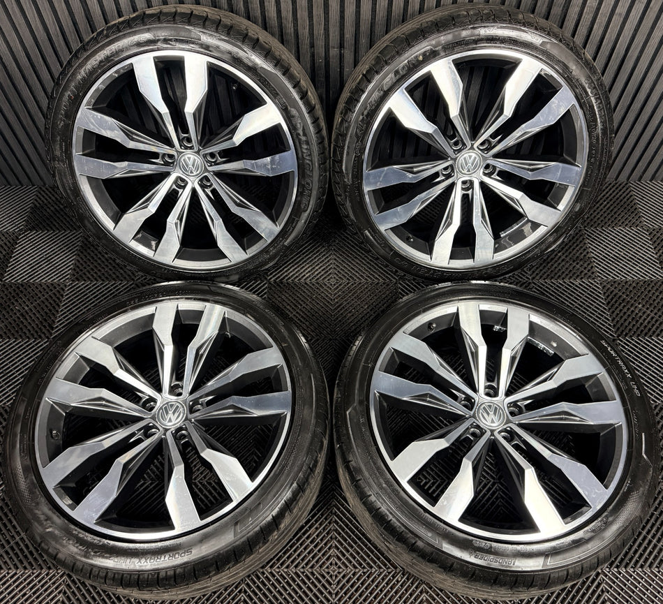 20'' VW Tiguan R Line Suzuka Grey Dc Alloy Wheels Tyre Alloys 5NA601025G Genuine