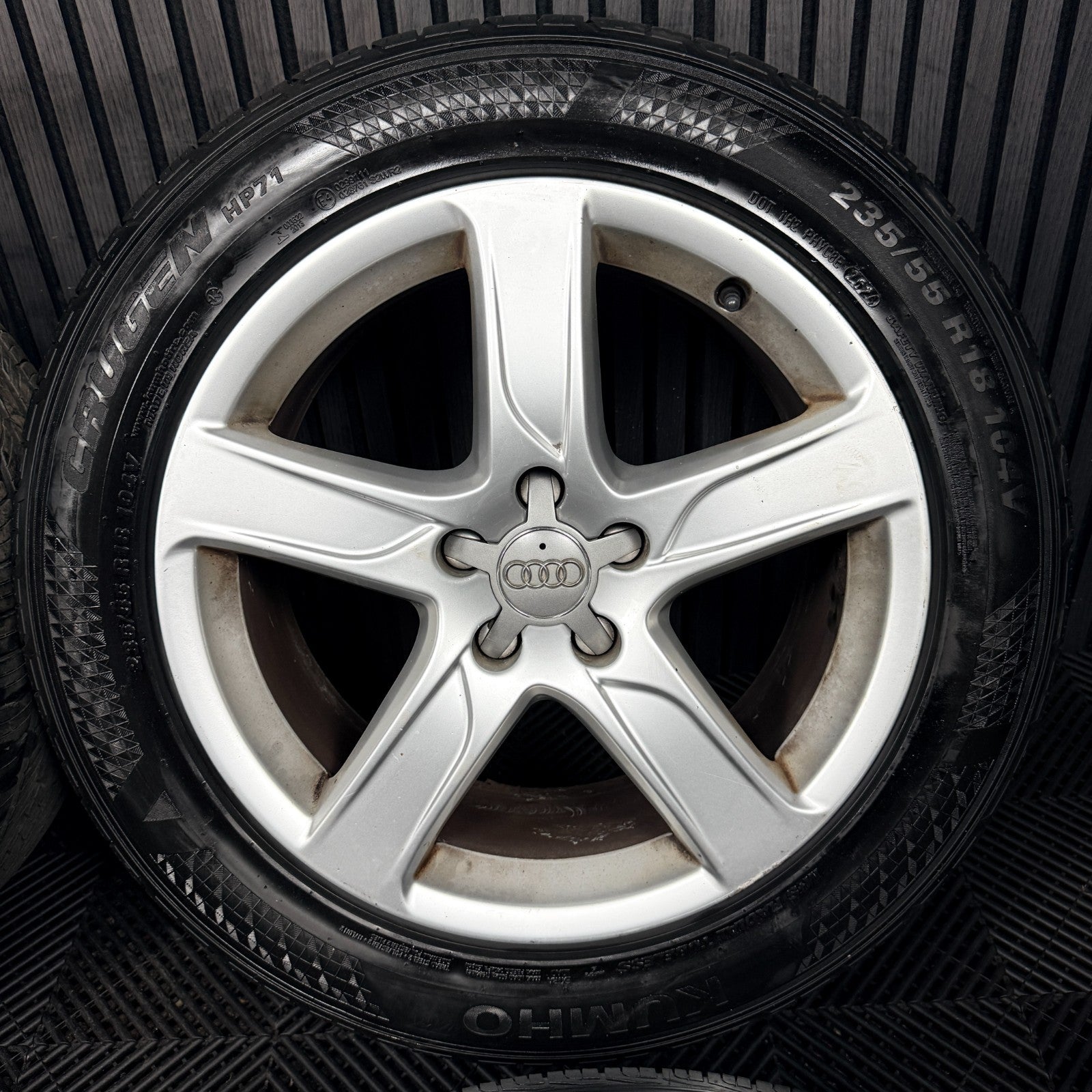 18'' Audi A6 C7 4G Allroad 5 Spoke Alloys Wheels Tyres 4G9601025E Genuine
