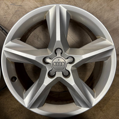 18'' GENUINE AUDI A4 A6 A3 Q5 Q3 5 SPOKE WHEELS ALLOYS 8R0601025CG