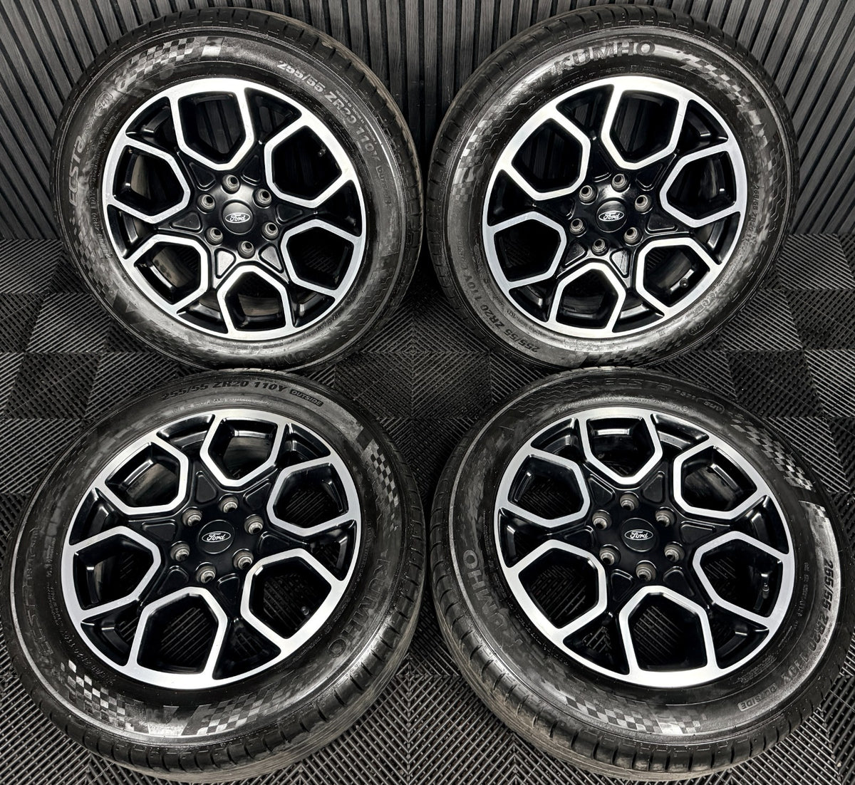 20'' Ford Ranger Black Dc Wildtrak Wheels Tyres Alloys Genuine N1WC-1007-E1B