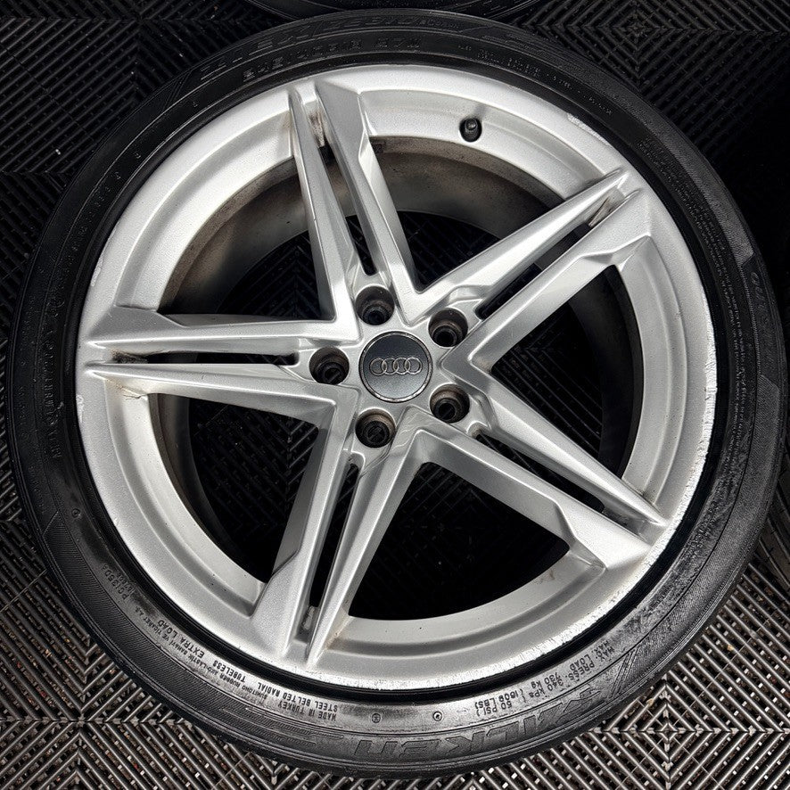 18" Audi A5 S Line Silver Star Spoke Wheels Alloys Tyres 8W0601025DE Genuine