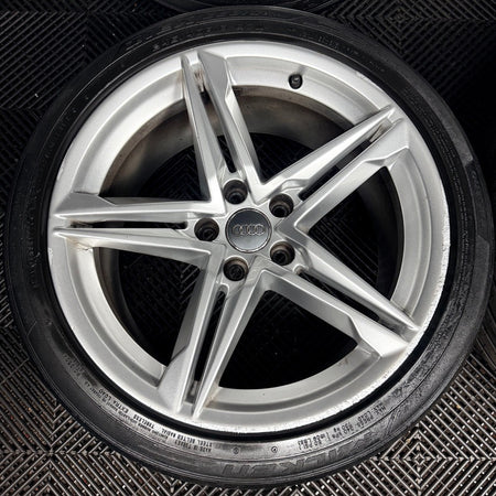 18" Audi A5 S Line Silver Star Spoke Wheels Alloys Tyres 8W0601025DE Genuine