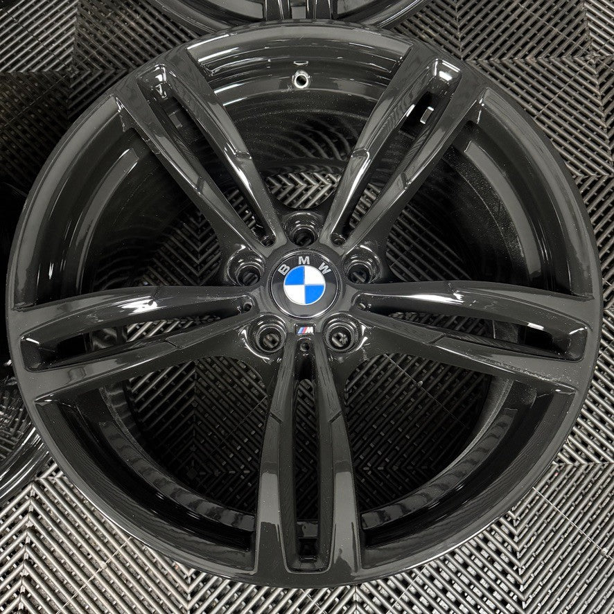 19'' GENUINE BMW M3 M4 M2 437M BLACK ALLOY WHEELS TYRES ALLOYS 2284756 2284755