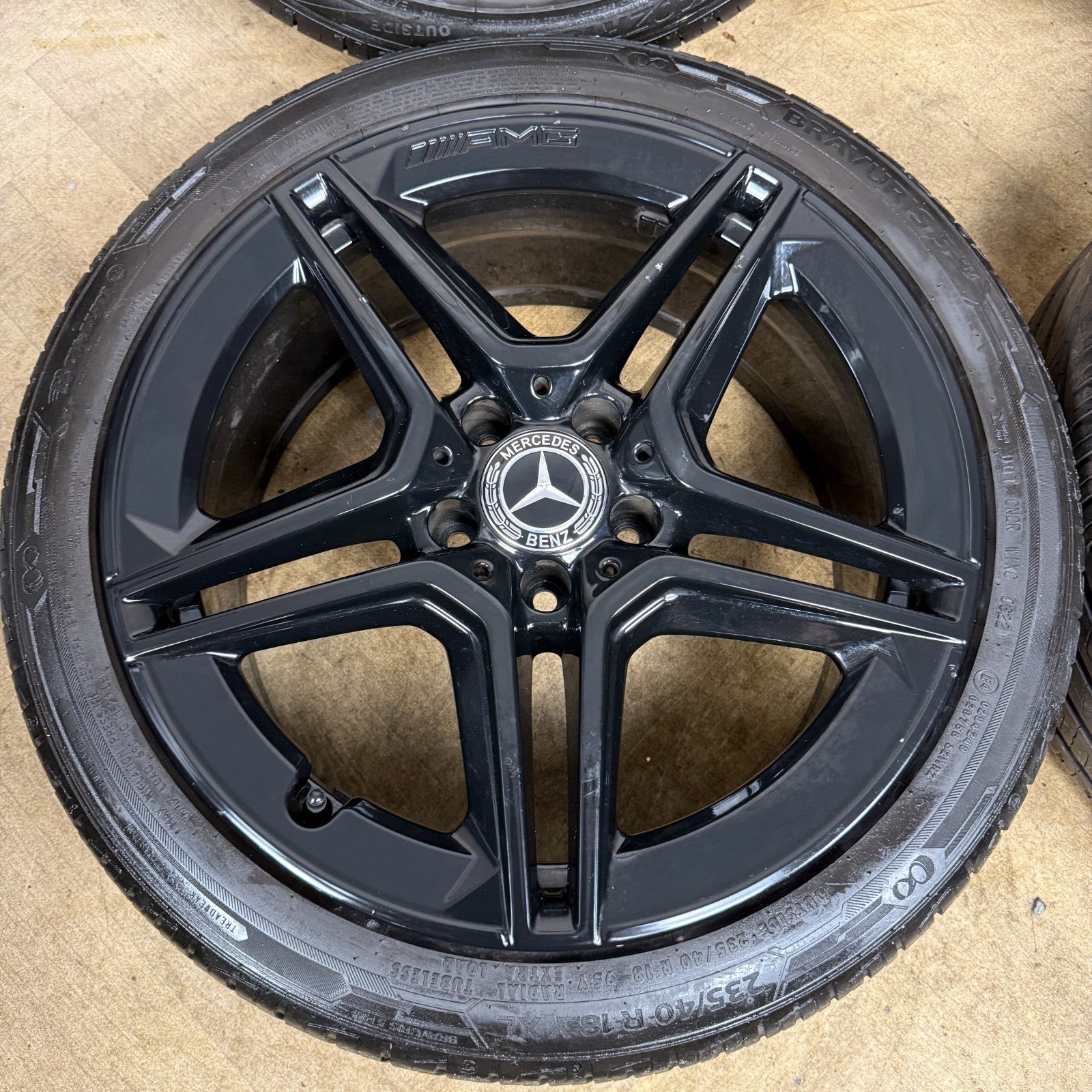 18'' GENUINE MERCEDES AMG A CLASS CLA A35 CLA35 BLACK WHEELS TYRES ALLOYS W177