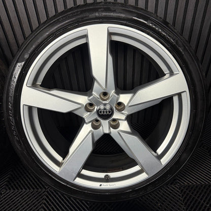21'' GENUINE AUDI Q5 S LINE SQ5 5 SPOKE ALLOY WHEELS TYRES SPORT 80A601025AR