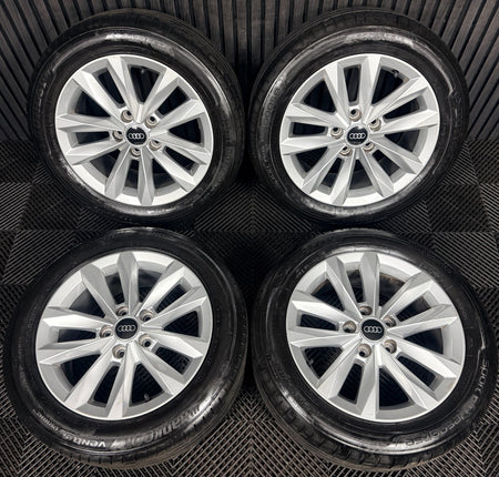 16'' Audi A3 Silver Multispoke Alloy Wheels Alloys Tyres 8Y0601025 Genuine